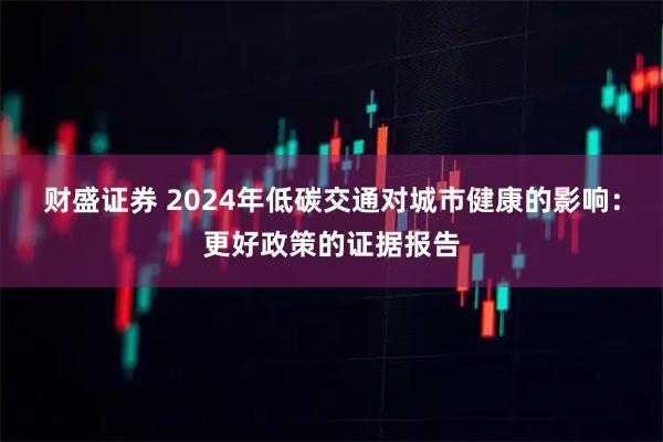 财盛证券 2024年低碳交通对城市健康的影响：更好政策的证据报告