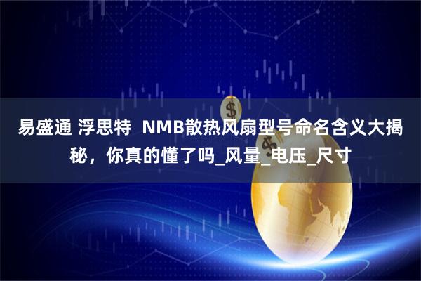 易盛通 浮思特  NMB散热风扇型号命名含义大揭秘，你真的懂了吗_风量_电压_尺寸