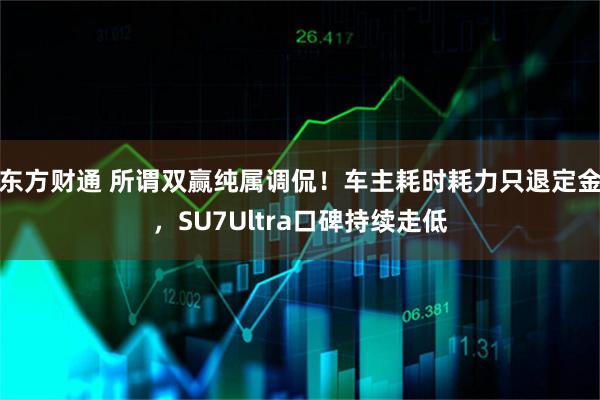 东方财通 所谓双赢纯属调侃！车主耗时耗力只退定金，SU7Ultra口碑持续走低
